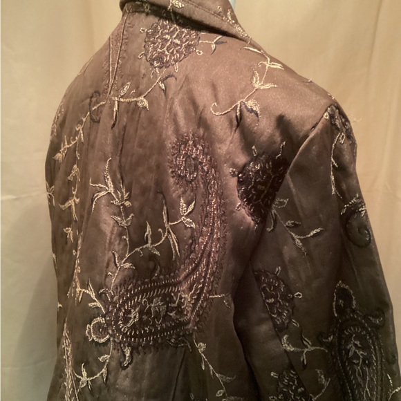 Chico’s Embroidered Jacket, Size 2 - Picture 2 of 6
